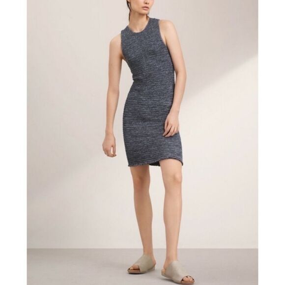 WILFRED FREE Gray Shayk Smocked Bodycon Dress XXS - Picture 1 of 10